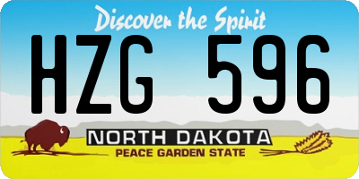 ND license plate HZG596