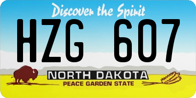 ND license plate HZG607