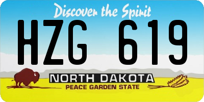 ND license plate HZG619
