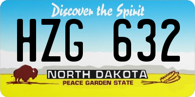 ND license plate HZG632