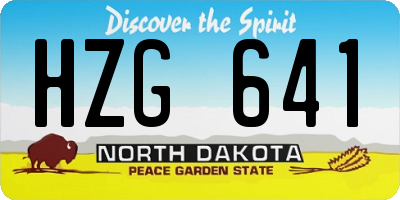ND license plate HZG641