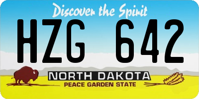 ND license plate HZG642