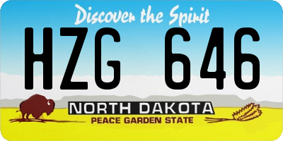 ND license plate HZG646