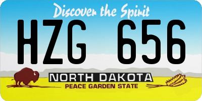 ND license plate HZG656