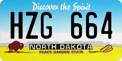 ND license plate HZG664