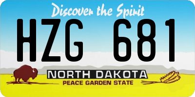 ND license plate HZG681
