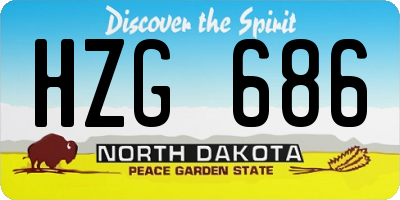ND license plate HZG686