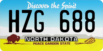 ND license plate HZG688