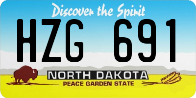 ND license plate HZG691