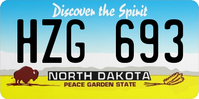 ND license plate HZG693