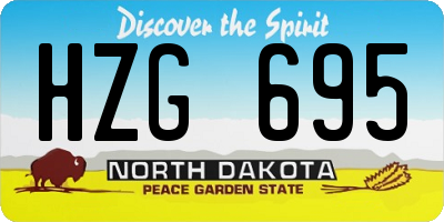 ND license plate HZG695