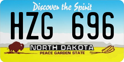 ND license plate HZG696