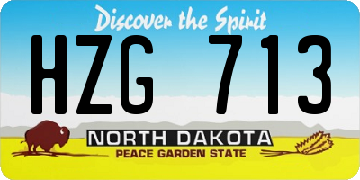 ND license plate HZG713