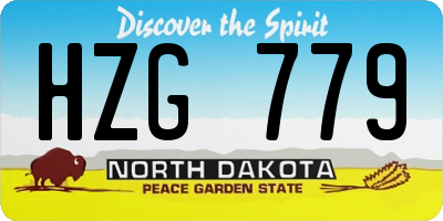 ND license plate HZG779