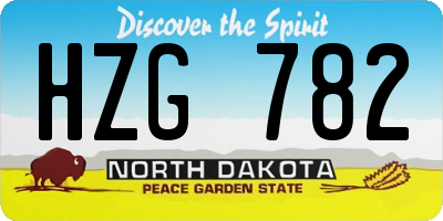 ND license plate HZG782