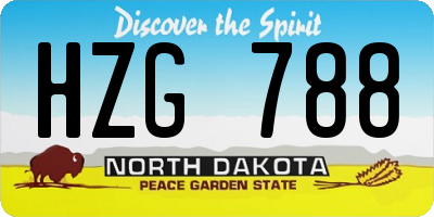 ND license plate HZG788