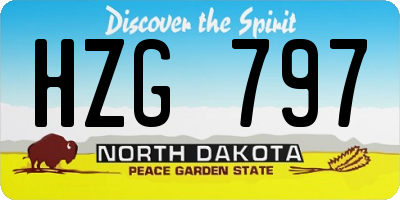 ND license plate HZG797