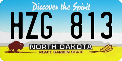 ND license plate HZG813