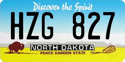 ND license plate HZG827