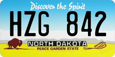 ND license plate HZG842
