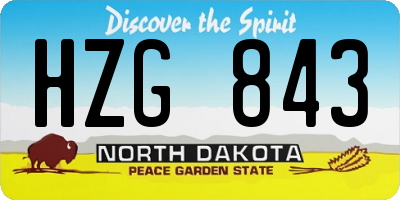 ND license plate HZG843