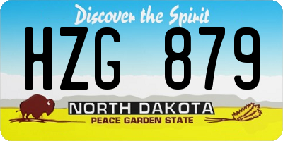 ND license plate HZG879