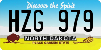 ND license plate HZG979