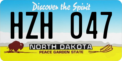 ND license plate HZH047