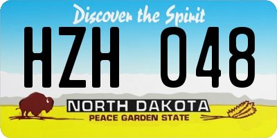 ND license plate HZH048