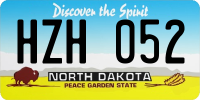 ND license plate HZH052