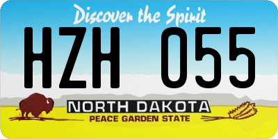 ND license plate HZH055