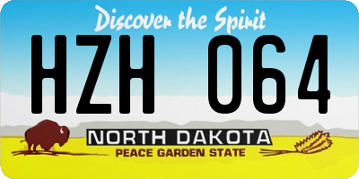 ND license plate HZH064