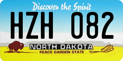 ND license plate HZH082