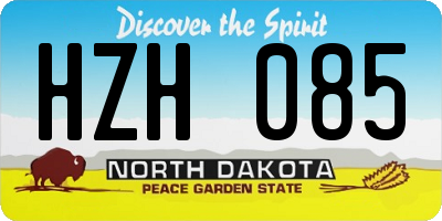 ND license plate HZH085