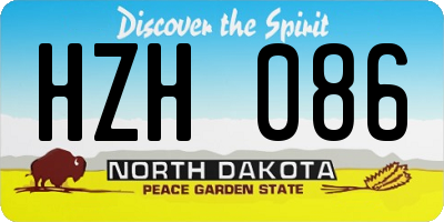 ND license plate HZH086