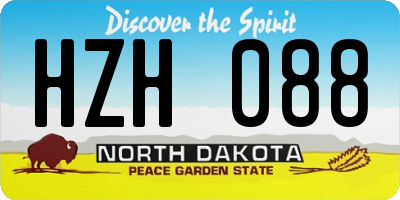 ND license plate HZH088