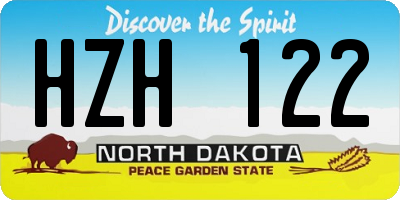 ND license plate HZH122