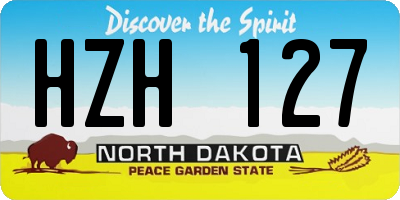 ND license plate HZH127