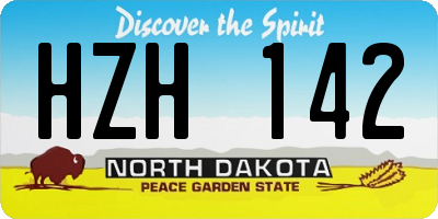 ND license plate HZH142
