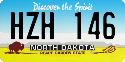 ND license plate HZH146