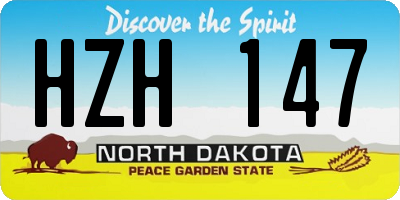 ND license plate HZH147