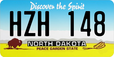 ND license plate HZH148