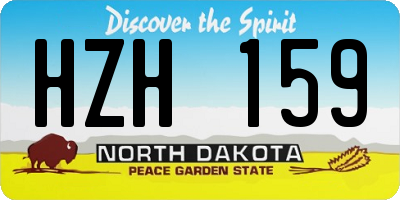 ND license plate HZH159
