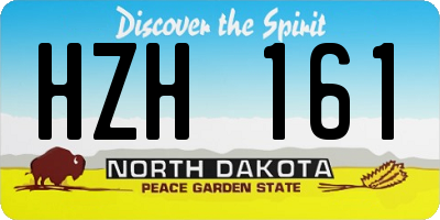 ND license plate HZH161