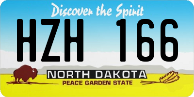 ND license plate HZH166