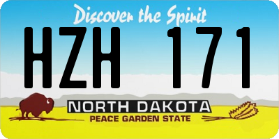ND license plate HZH171