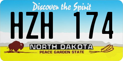 ND license plate HZH174
