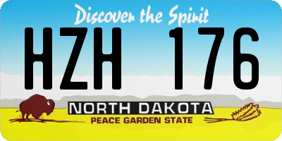 ND license plate HZH176