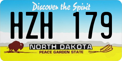 ND license plate HZH179