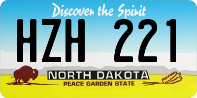 ND license plate HZH221